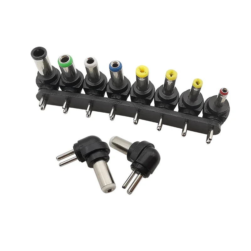 8 sztuk uniwersalne złącze wtykowe męskie DC 2 Pin wtyczki do ładowania zestaw końcówek adaptera 5.5x2.5/2.1/1.7/4.8x1.7/4.0x1.7/3.5x1.35mm — zdjęcie 2