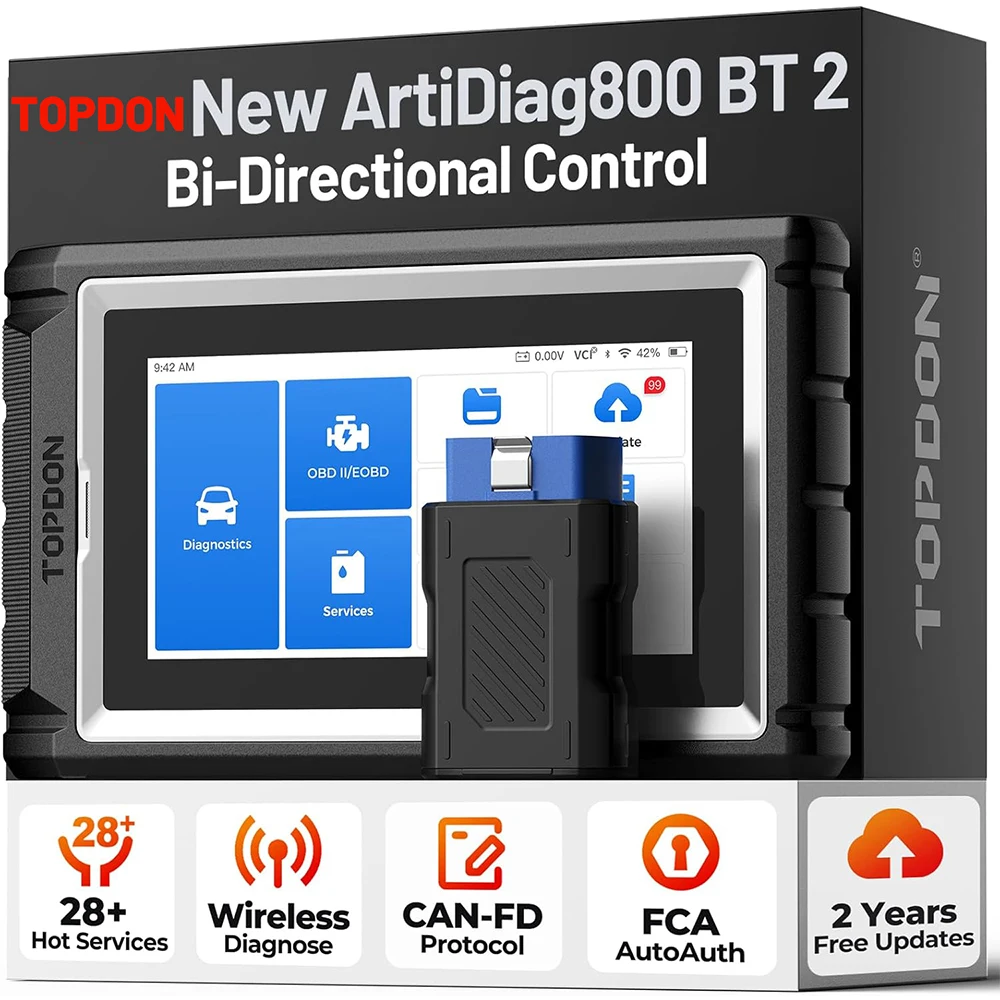 TOPDON Artidiag800 BT 2 OBD2 All System Scanner Professional Car