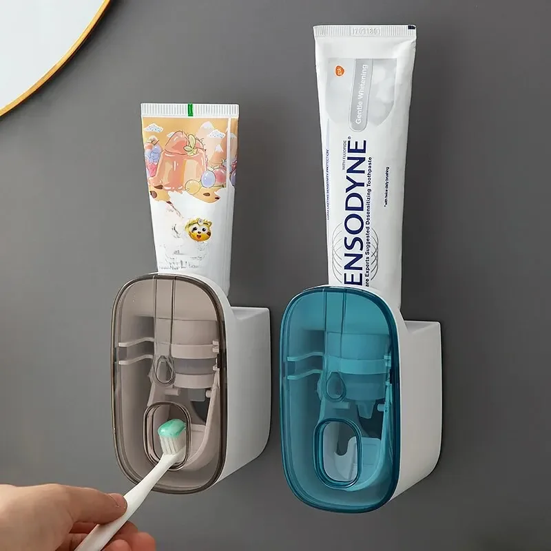 Distributeur automatique de dentifrice mural, presse-dentifrice, porte-brosse à dents, accessoires pour les paresseux, 1 pièce
