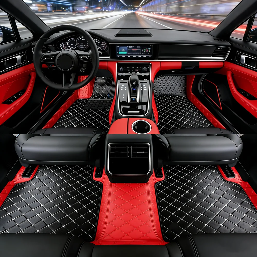 Tapis de sol de voiture personnalisés pour Fiat 500 Bravo Toro Nissan Kicks Peugeot RCZ, en cuir, protection complète, accessoires automobiles, tapis de sol