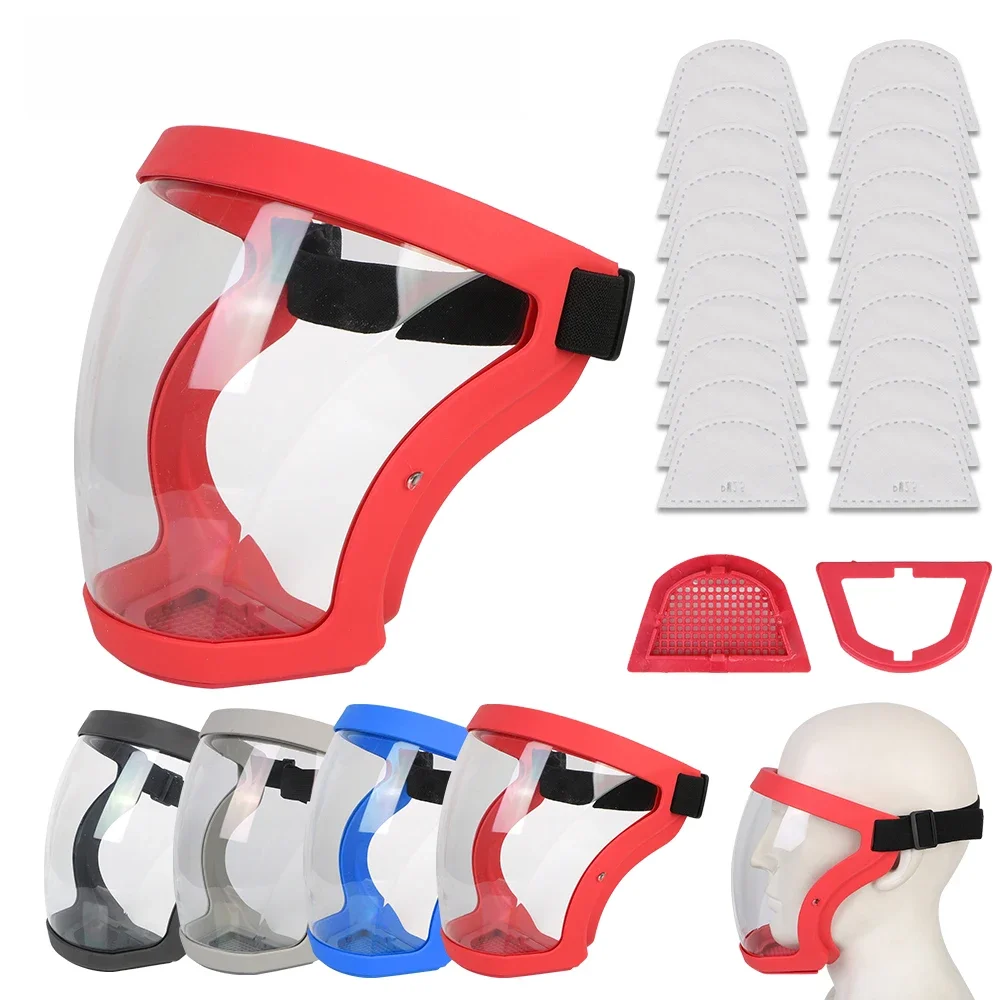 AliExpress Full Face Shield Oil-splash Proof Mask Protection Face Cover With Filters Motorcycle Bicycle Cycling