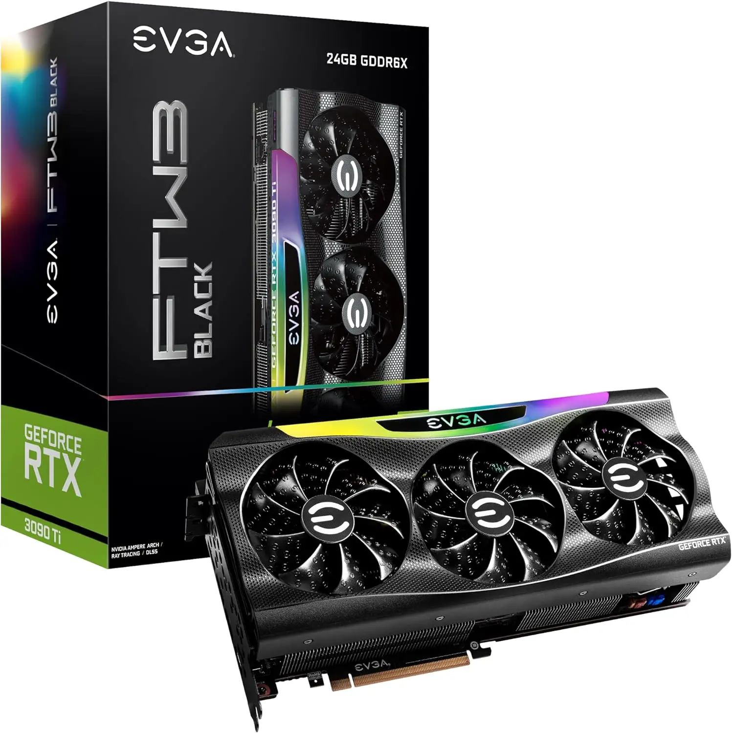 BEST SALES NVIDIA GeForce RTX 3090 Ti FTW3 Black Triple Fan Video Card, 24GB GDDR6X PCIe 4.0, Original, NVIDIA,