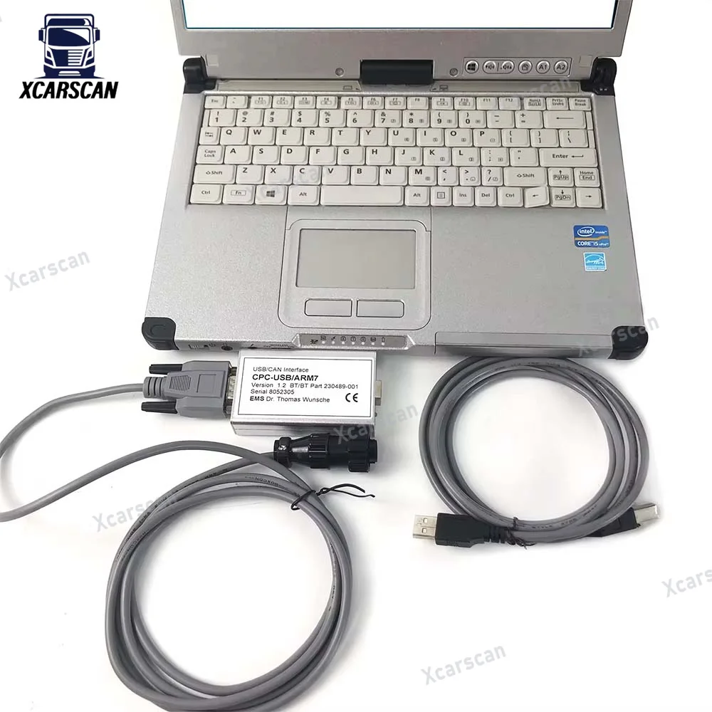 CFC2 laptop+for TOYOTA BT FORKLIFT TruckCom CANUSB diagnostic Interface toyota bt CPC-USB ARM7 Forklift truck Diagnostic Tool