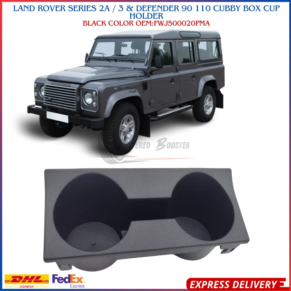 Land Rover SERIES 2A / 3  DEFENDER 90 110 CUBBY BOX CUP HOLDER black color oem FWJ500020PMA High Quality