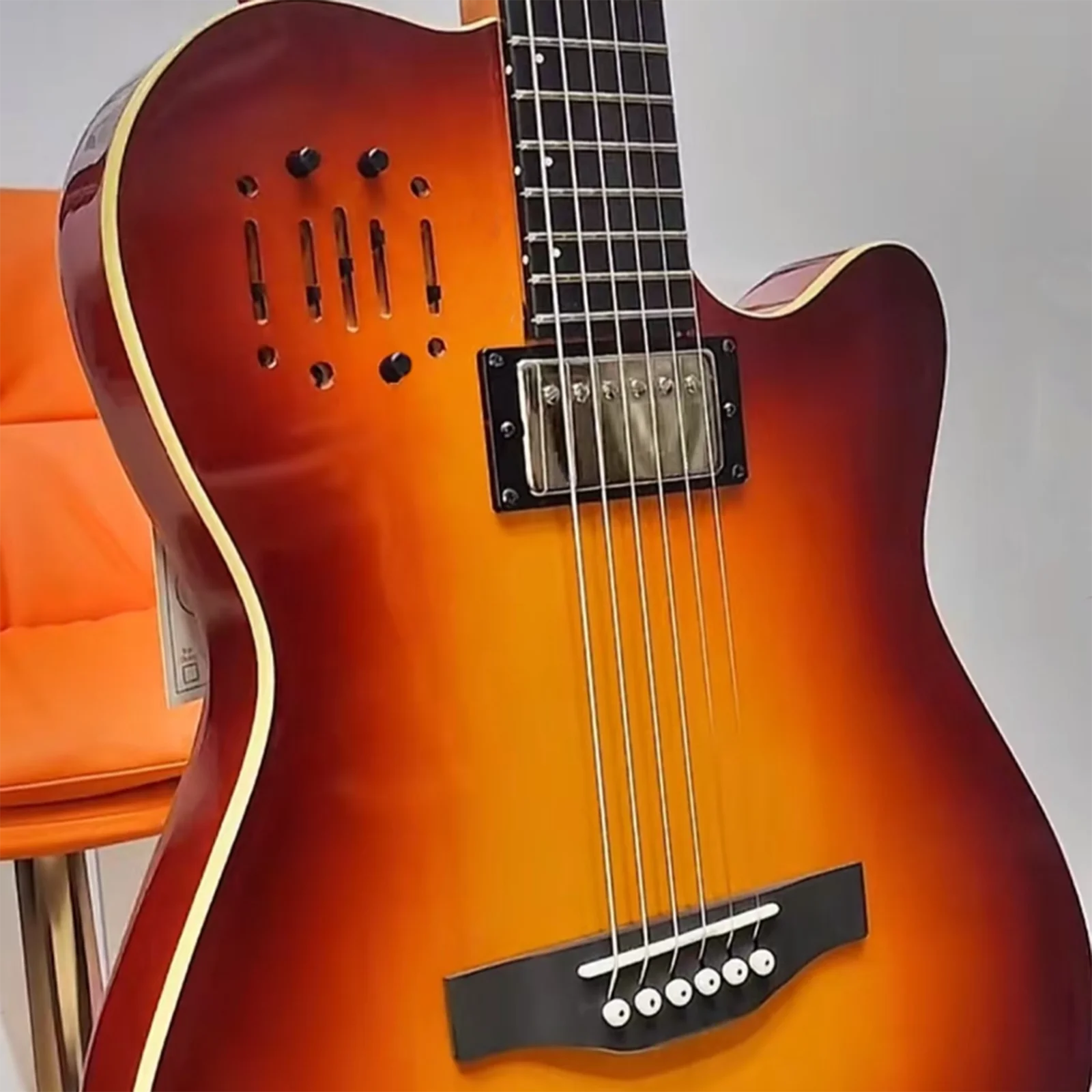 لاقط جيتار صوتي مع 4 نطاقات EQ موالف رقمي للتحكم في مستوى الصوت Preamp لنظام صوت الاستوديو لمضخم الجيتار الكلاسيكي #3