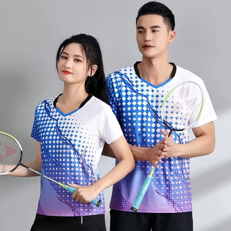 Mężczyźni/kobiety tenis stołowy Ping Pong Badminton T-Shirt trening ćwiczenia odzież sportowa oddychająca szybkoschnąca tkanina wysoka jakość