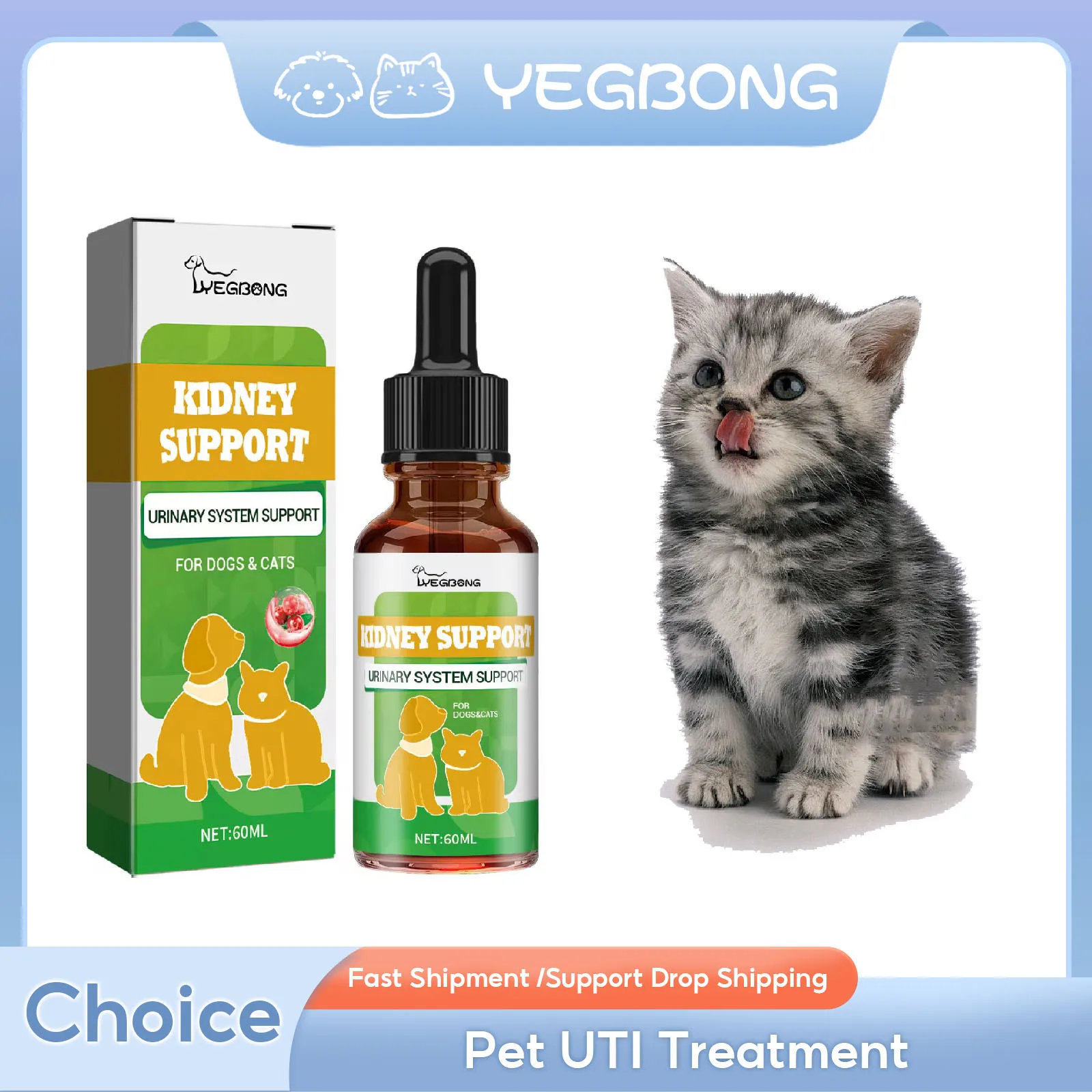 

Pet UTI Treatment Cat Urinary Tract Care Relieve Discomfort Pain Prevent Bladder Stones Nature Formula Powerful Dog Bladder Drop