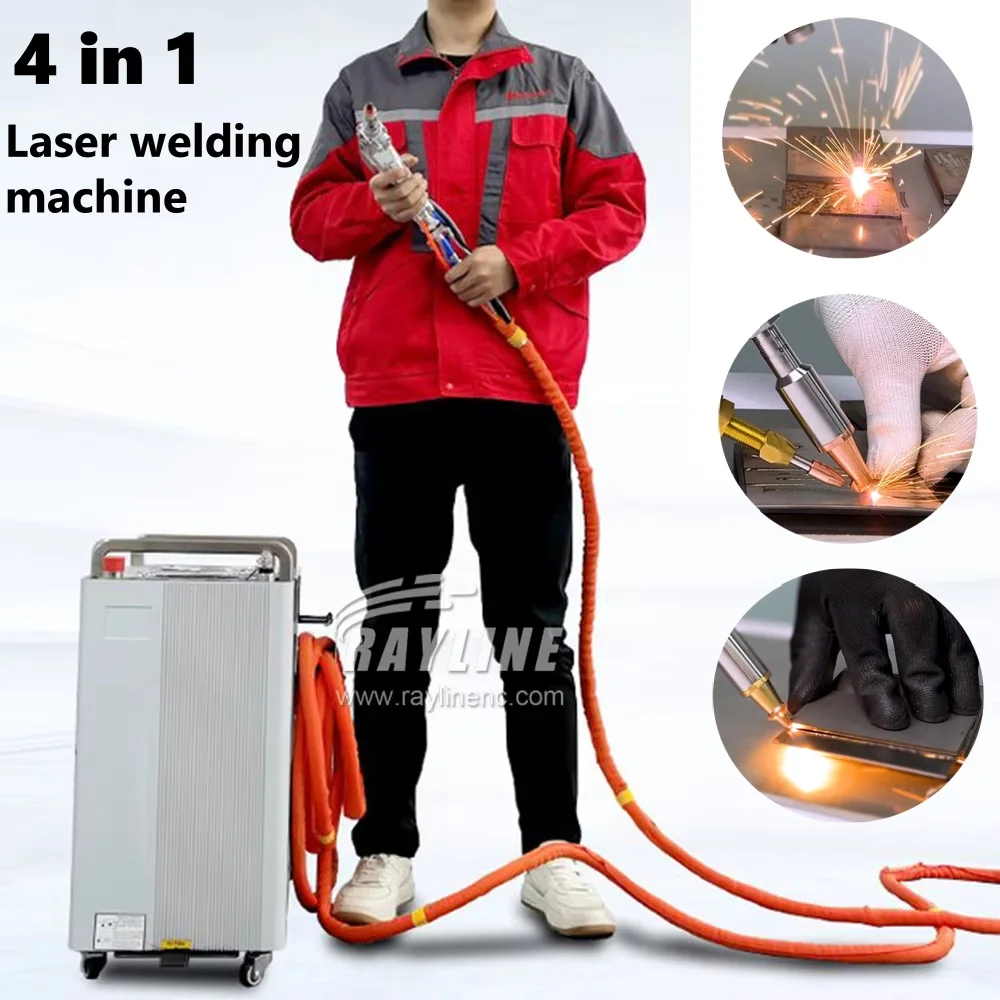 1500W Portable Mini Laser Welding Machine 4 In 1 Welder Cleaner Welding Cutting Cleaning for Stainless Steel Metal LASER MACHIN
