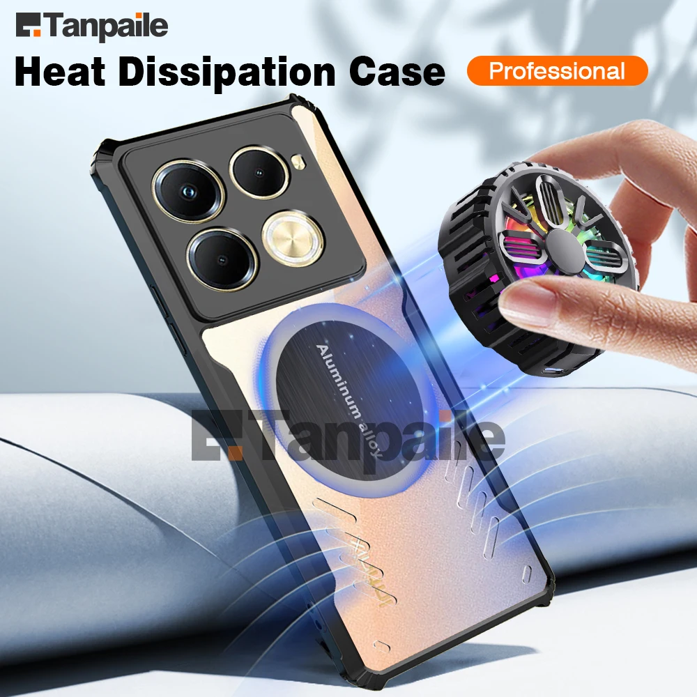 Cooling Case For Infinix Note 40 Pro Case Note 30 Note40 Note30 Pro+ Case Gaming Shockproof Heat Dissipation Cover Bumper Funda