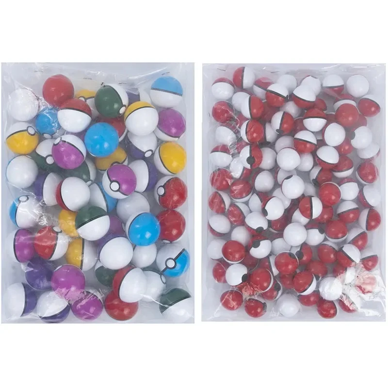 Nieuwe Stijl 50 Stuks Elf Bal 5 Cm 100 Stuks 3 Cm Pokemon Anime Action Figure Huisdier Pikachu Pocket Monster Pokeball speelgoed Voor Kinderen Kerstcadeaus - afbeelding 2