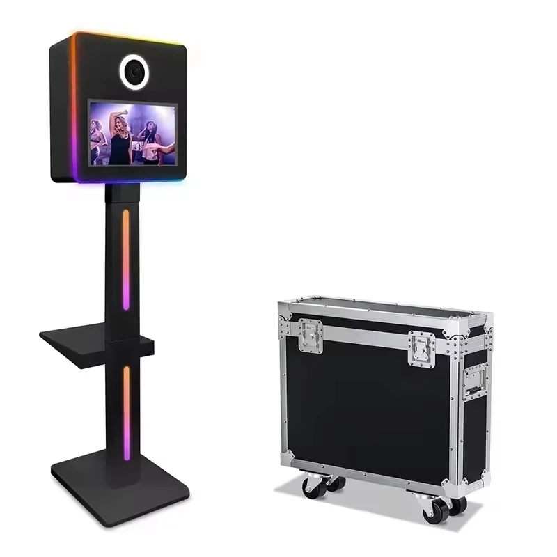 15,6-inch fotobooth met spiegel, vierkant model, ideaal voor feesten, evenementen en bruiloften. | Rechtstreeks van de fabrikant + 1 jaar garantie, verzonden vanuit een Europees magazijn, snelle