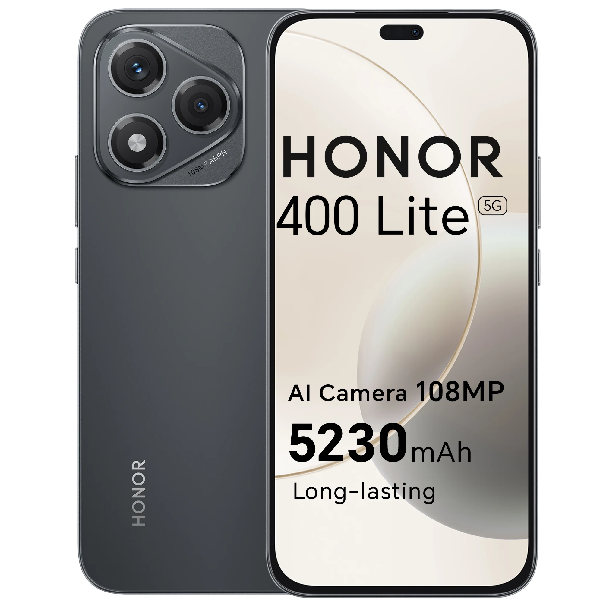 HONOR 400 Lite 5G, versión europea, smartphone 5G, cámara principal de 108MP, MTK Dimensity 7025-Ultra, batería de 5230 mAh, pantalla AMOLED de 6.7 pulgadas 4