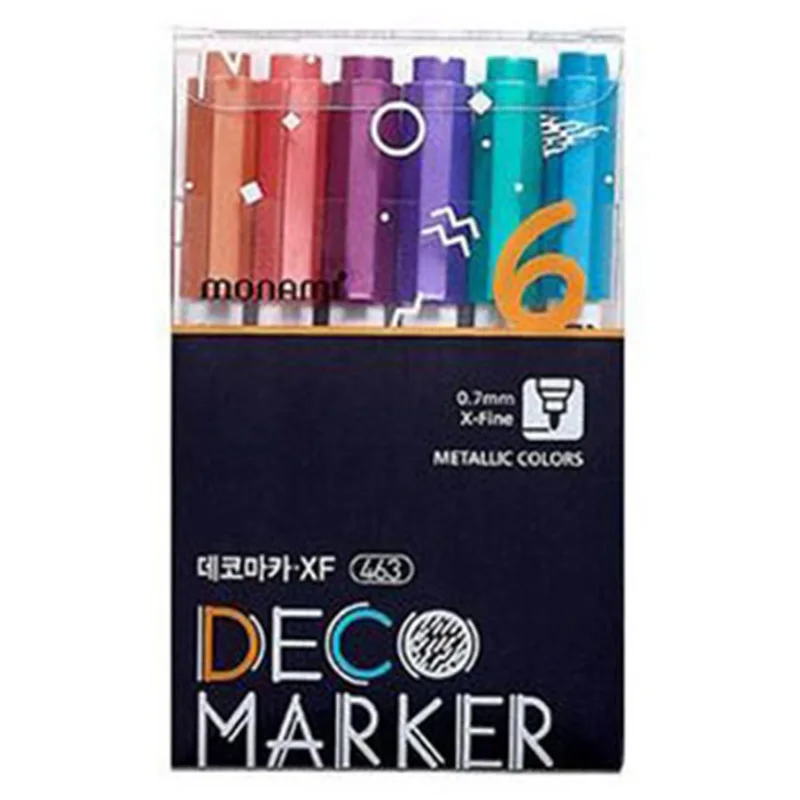 Monami Deco Maka XF 463 0.7mm metal 6 color set