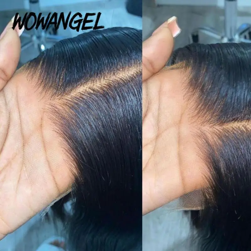 7X7 Deep berpisah HD penutupan renda rambut manusia rambut Virgin lurus Natural Scalp HD transparan penutupan renda hanya obral