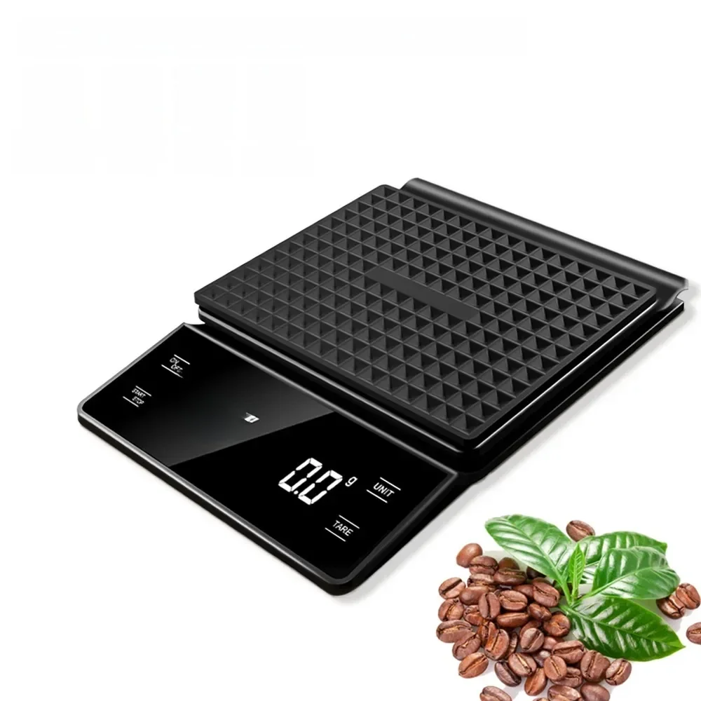 3kg/0.1g Koffieweegschaal met Timer Keuken Gereedschap Digitale Multifunctionele Weegschaal Giet Over Drip Espresso Schaal LCD display - afbeelding 2