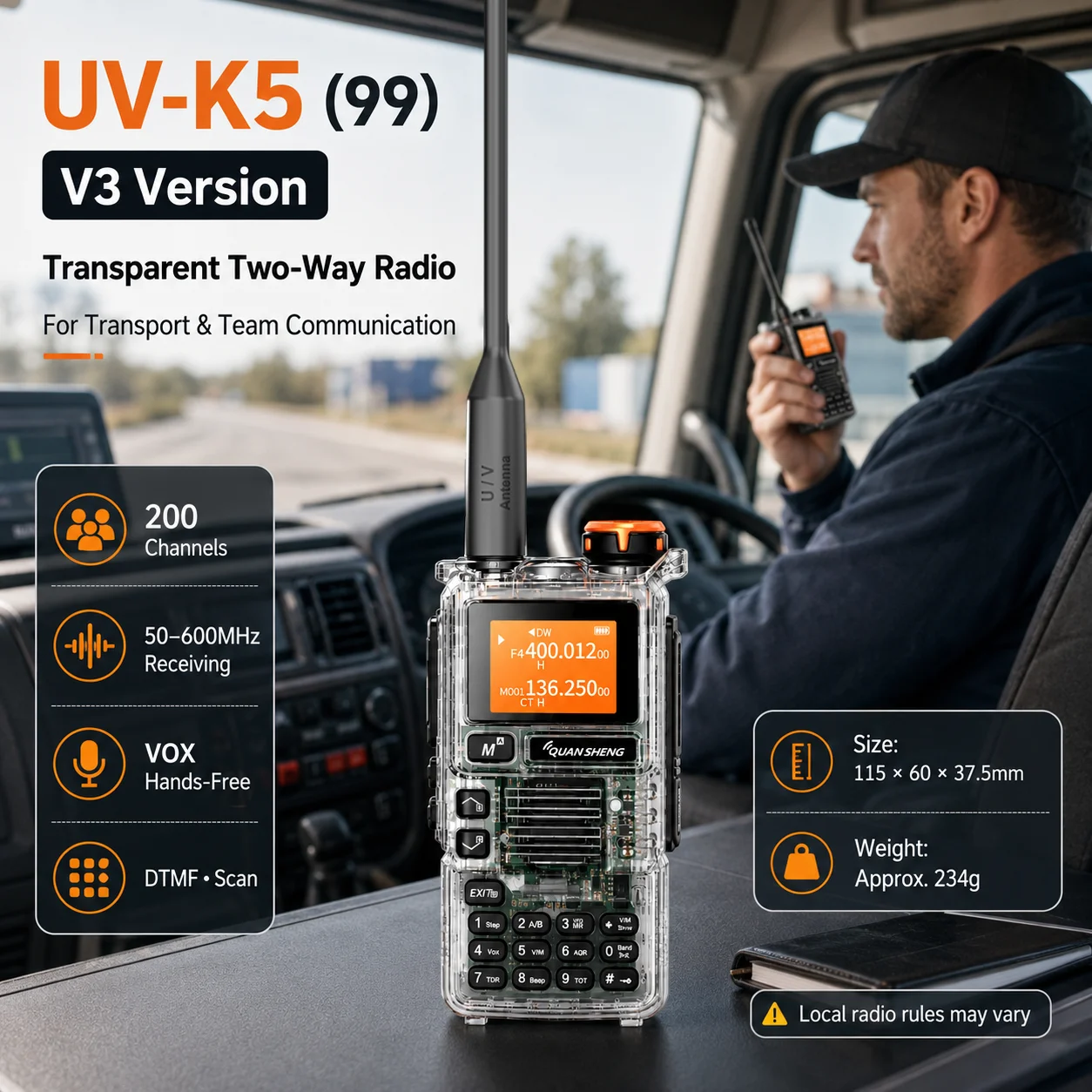 全盛uv-k5-99-無線機-5w-エアバンドラジオ-タイプc充電-uhf-vhf-dtmf-fm-スクランブラー-noaa-ワイヤレス周波数-双方向cb-r