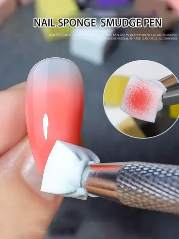 100pcs Gradient Sponge Brush Nail Art Sponge Set for DIY Nail Art Gel Polish Brush Glitter Powder Manicure Accessory