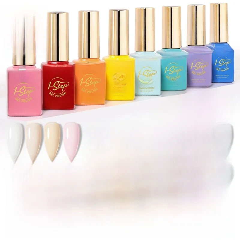 UR SUGAR 1 étape Gel vernis 12ML paillettes ongles printemps été blanc nu rose Gel vernis à ongles 3 en 1 pas besoin de Gel de Base et couche de finition