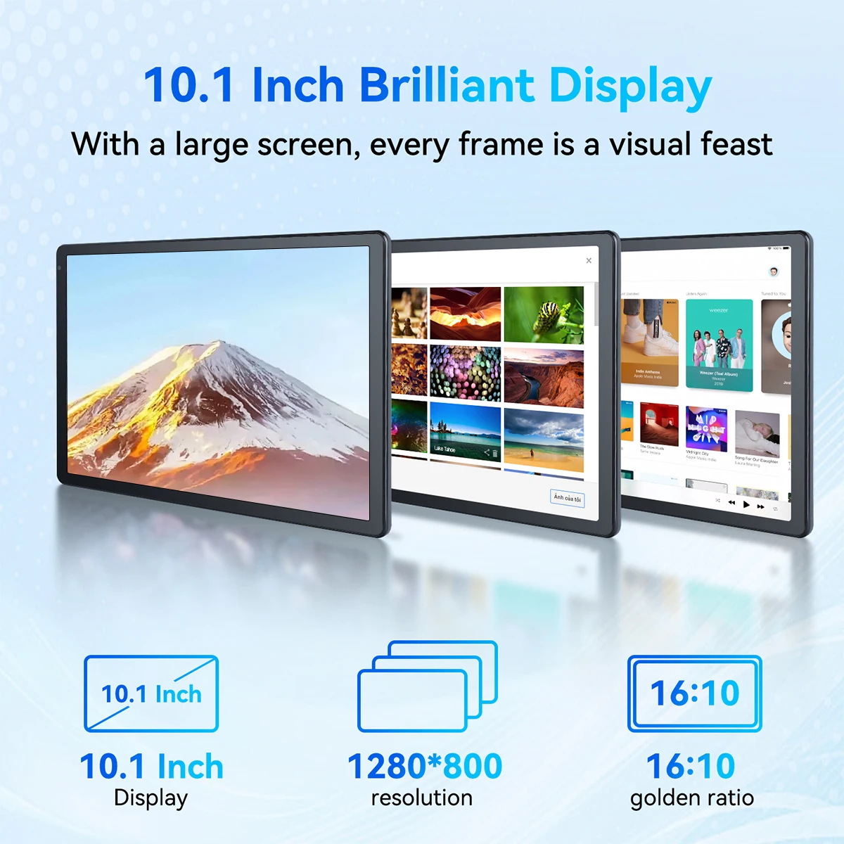 AEEZO 10-дюймовый планшет Android 13 Octa-Core 8 (4+4) ОЗУ 128 ГБ ПЗУ (1 ТБ TF) Планшет с Bluetooth5.0 WiFi 6 Планшет с быстрой зарядкой