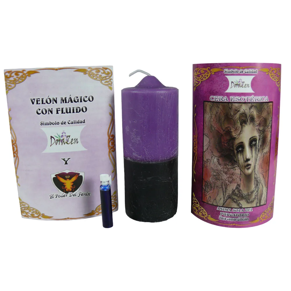 DoraZen fleece fluid Anima sola of purgatory-mystical Ritual for spiritual healing esoteric candle ritualized wax Santeria