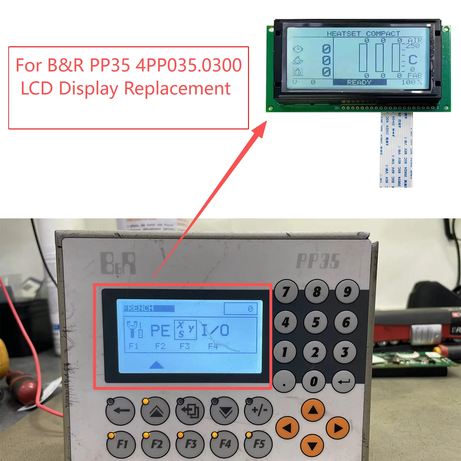 New LCD Display Module for Bedienpanel B&R PP35 4PP035.0300 screen Replacement