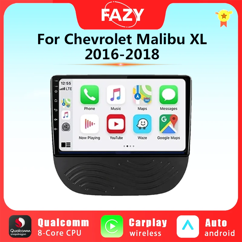 

FAZY No 2 Din Android 12 Car Radio Screen For Chevrolet Malibu XL 2016-2018 Car Multimedia Video Player Carplay Stereo Auto GPS