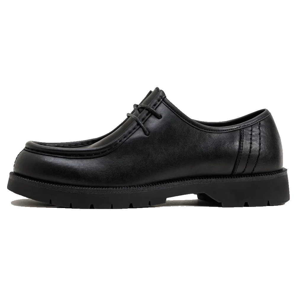 Maden 2024 New American Retro Wallabee Shoes British Casual Black Round Toe Derby Leather Low Top Shoes for Men\'s Spring