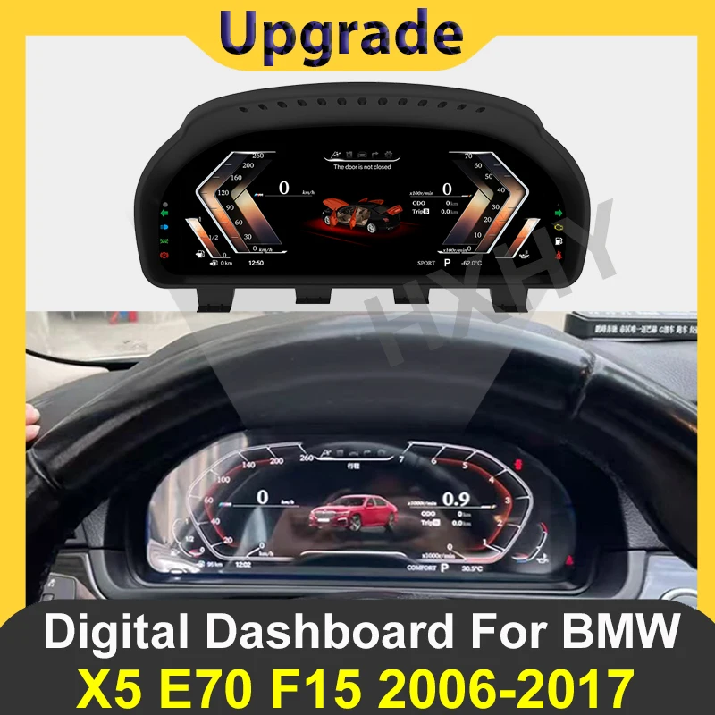 2024 Latest Original Car Digital Cluster Instrument for BMW X5 E70 F15 2006-2017 LCD Speedmeters Dashboard player