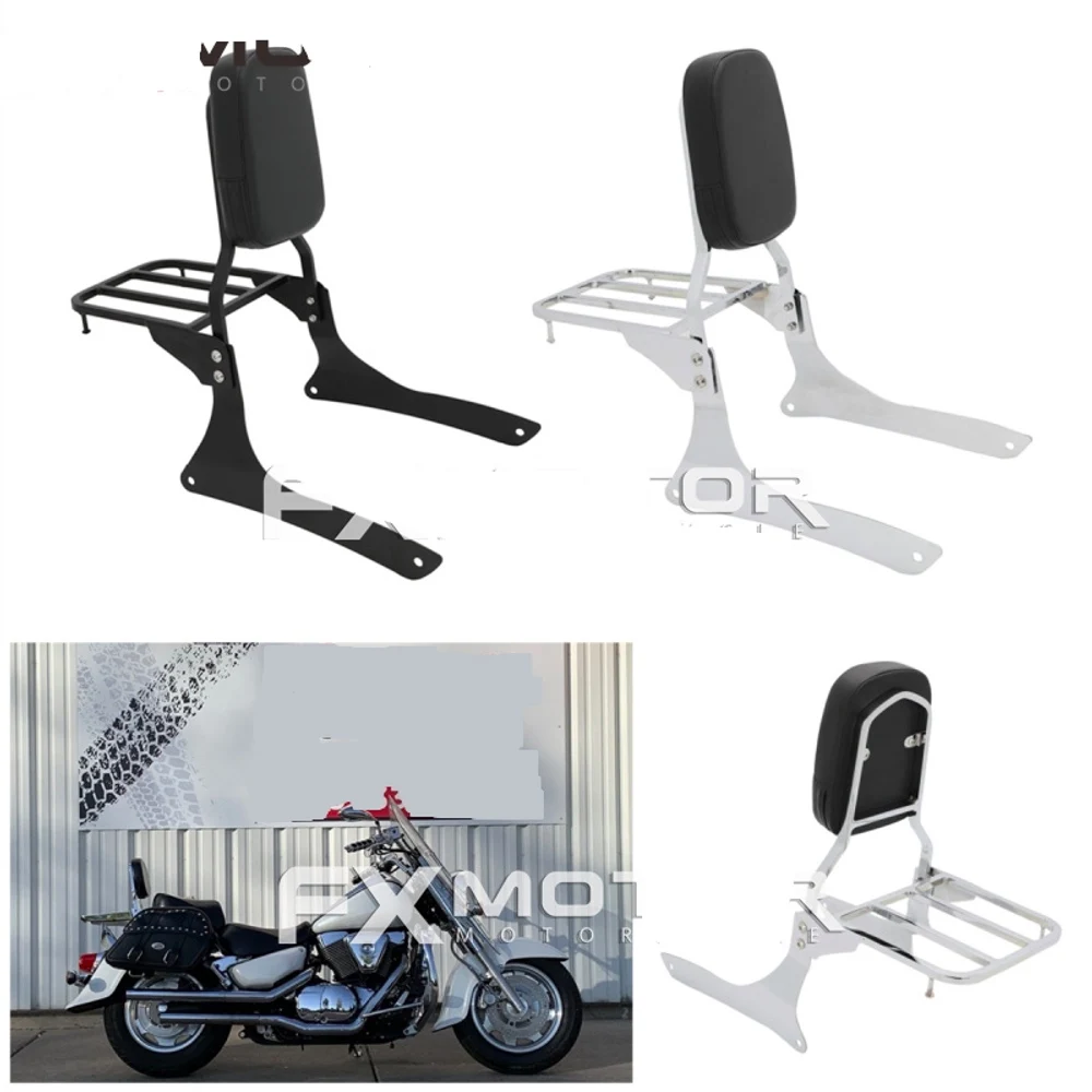 Backrest Sissy Bar Luggage Rack Motorcycle Cruiser Bike for Suzuki VL1500 LC Intruder C1500 Boulevard C90 98-08