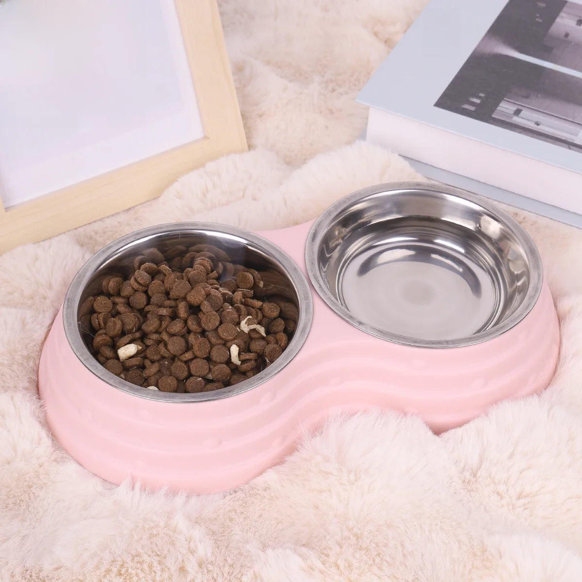 Bol pour animaux de compagnie en acier inoxydable, 1 pièce, pour chiens et chats, adapté aux petits chiens, chiens moyens et grands chiens