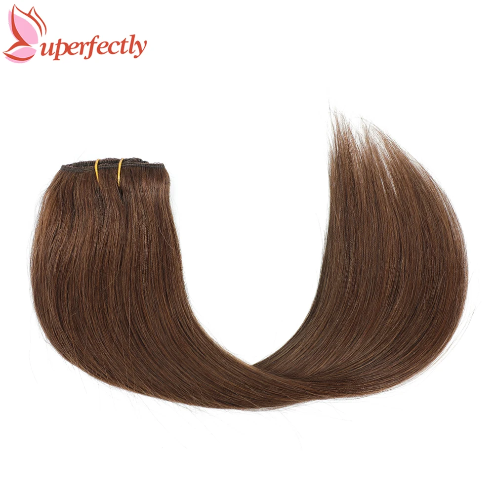 Perfect Rechte Clip In Hair Extensions 3 Stuks Rechte Natuurlijke Remy Menselijk Haar 60-90G Braziliaans Menselijk Haar 14-26Inch