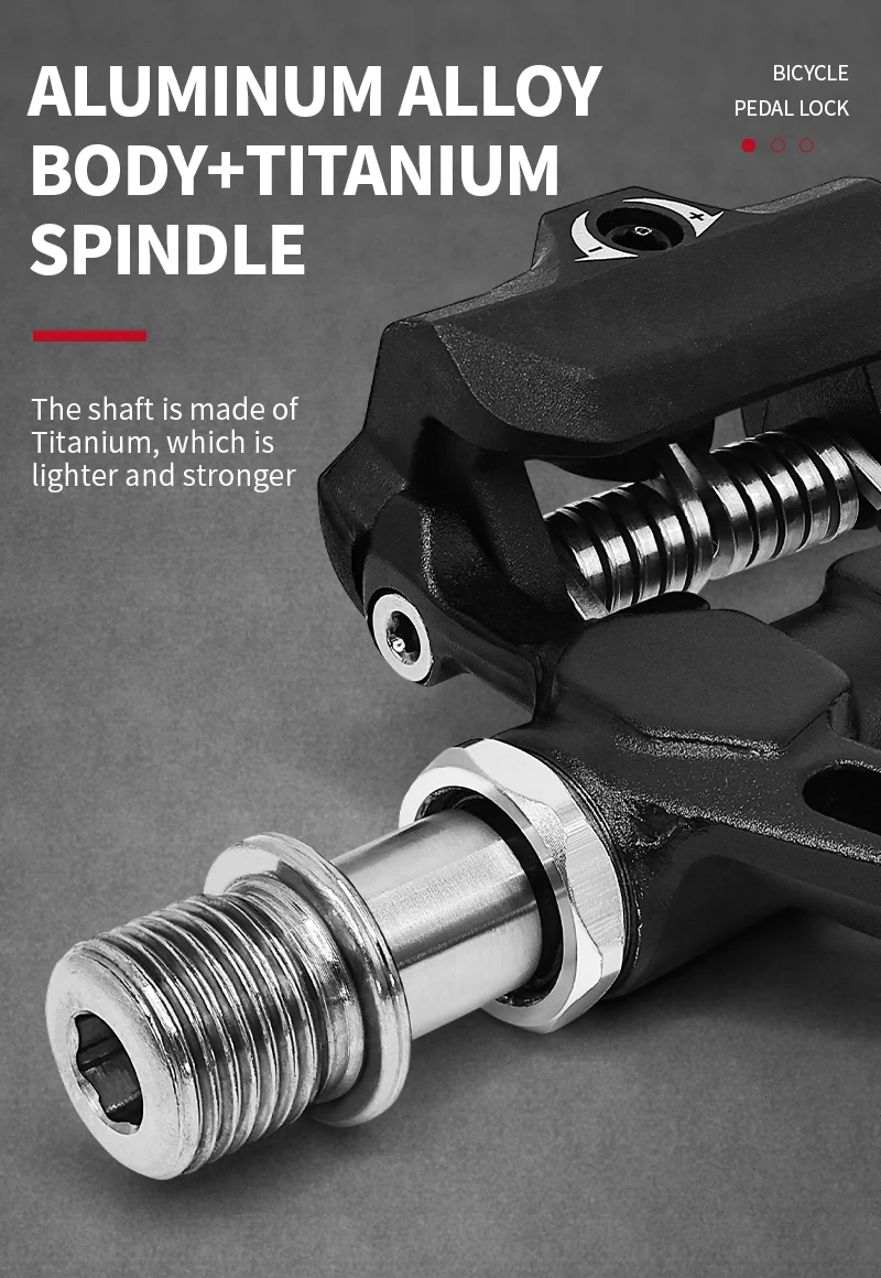 BUCKLOS Titan Spindel PD-R8000 Pedal für SPD-SL Aluminium Fahrrad Klickpedal Ultraleichtes Rennradpedal mit Klampe – Detail 10