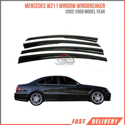 Car window accessories for Mercedes W211 2002-2009 sports style Window deflector rain case visor awnings