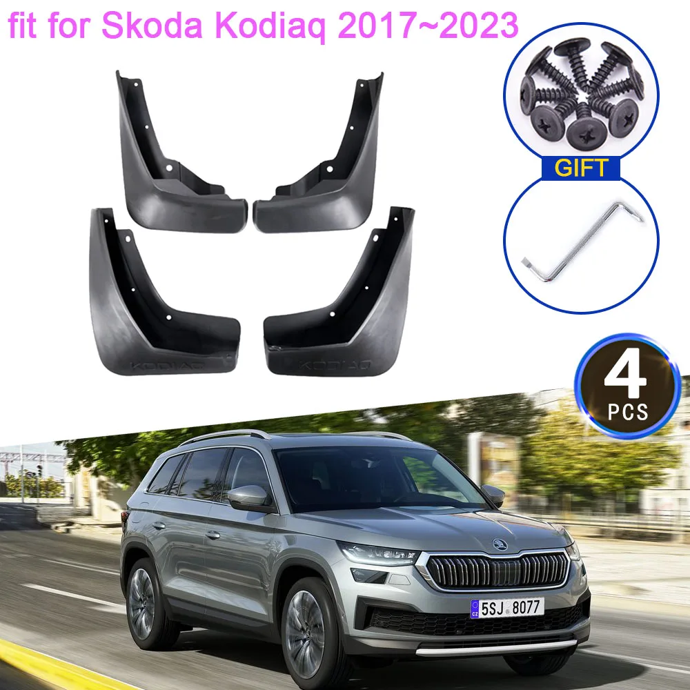 4x for Skoda Kodiaq 2017 2018 2019 2020 2021 2022 2023 MudFlap Mudguards Splash Guards Fender Flare Front Rear Wheel Accessories