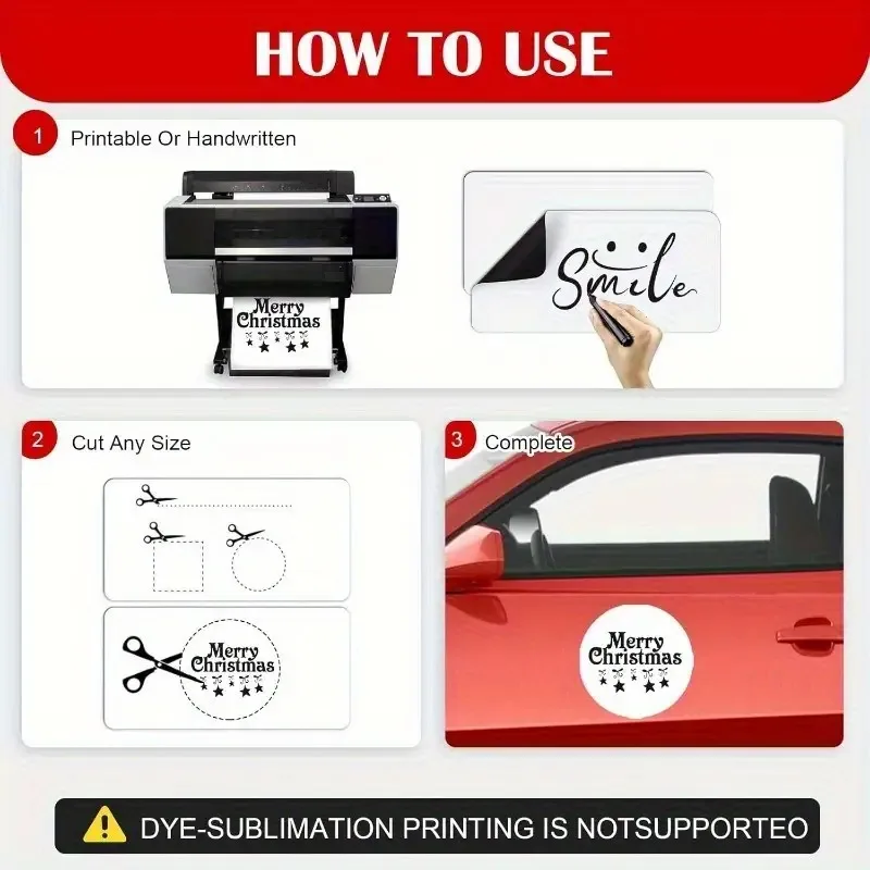 Custom car magnets, personalized vehicle logo with your photo, available in various sizes, easy to peel and stick (no residue)