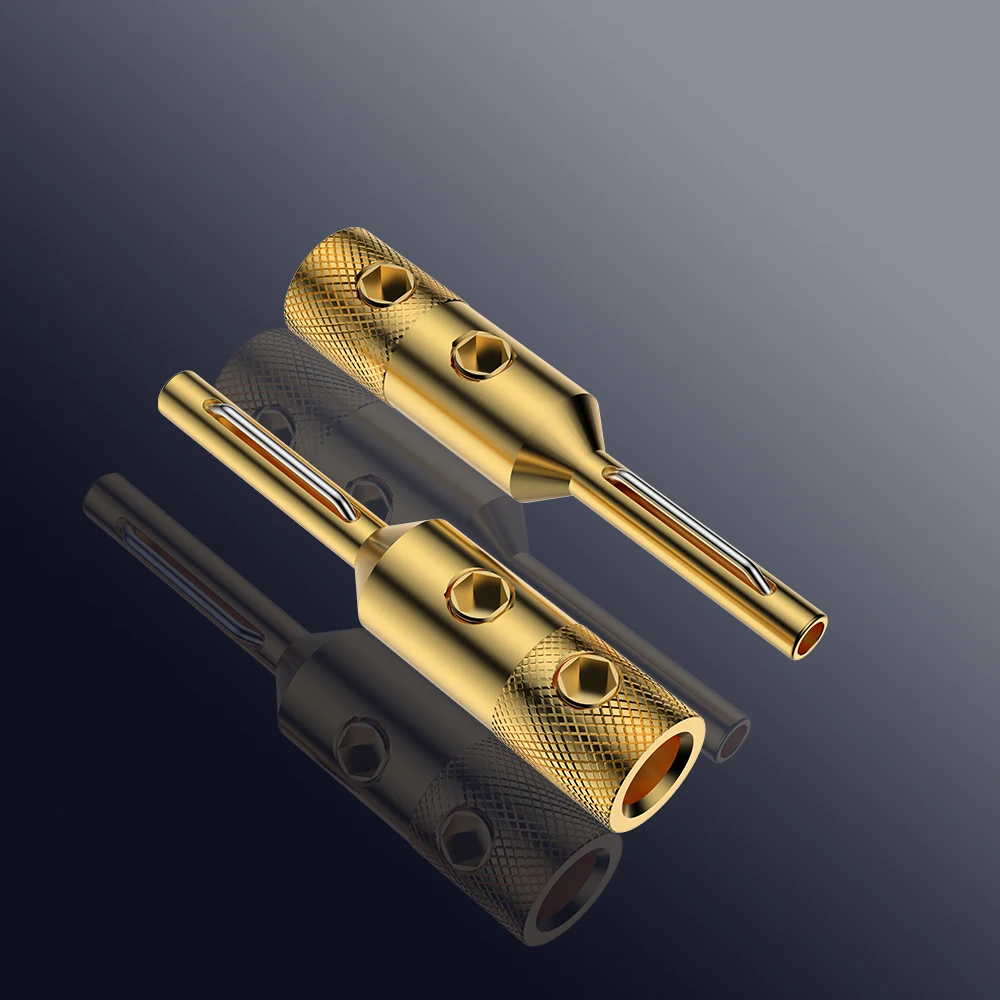 Viborg VB401G Pure Copper banana plug gold Plated VB401S Audio Jack Banana Plug Connector Terminal Connectors Speaker Plugs Hifi