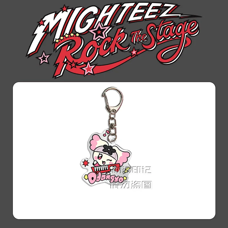Idol Boy ATEEZ New Style ROCK THE STAGE Cartoon Acrylic Keychain Bag Ornament Mingi Yunho Seonghwa Jongho San Yeosang Fans Gifts