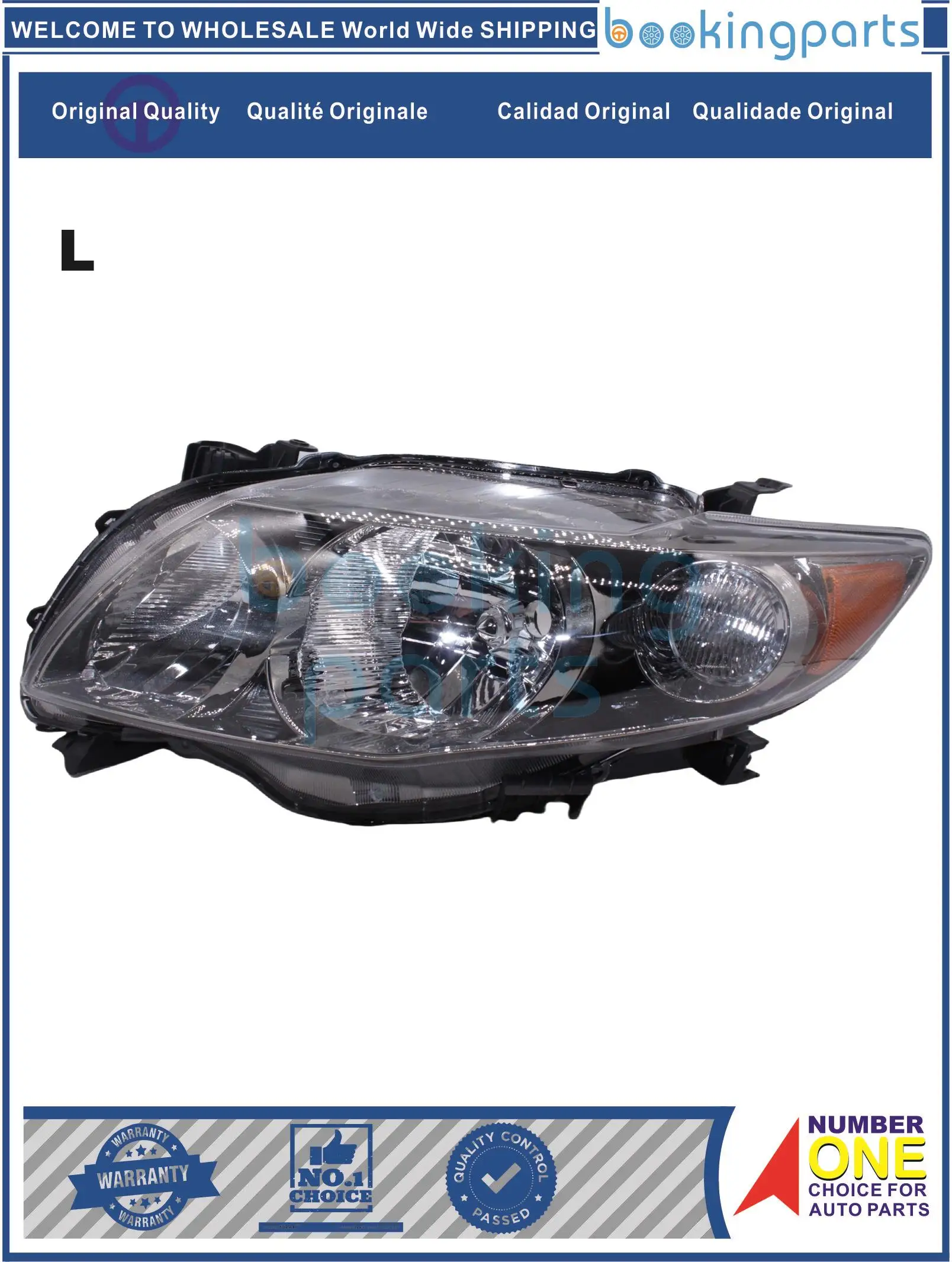 

HEA65283(L),HEA65282,81150-02670811500267012-529-B,12529B фара для TOYOTA COROLLA07-09 USA