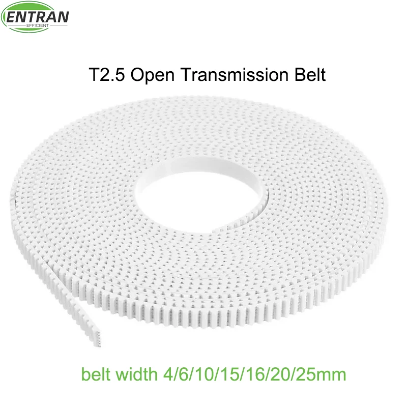 

Polyurethane PU T2.5 Tooth Transmission Conveyor Timing Belt Open Steel Cord Kevlar Cord Pitch 5mm Pu Synchronous Belt 3D Printe