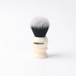 Yaqi-男性用合成皮革ブラシ,22mm,白,樹脂ハンドル