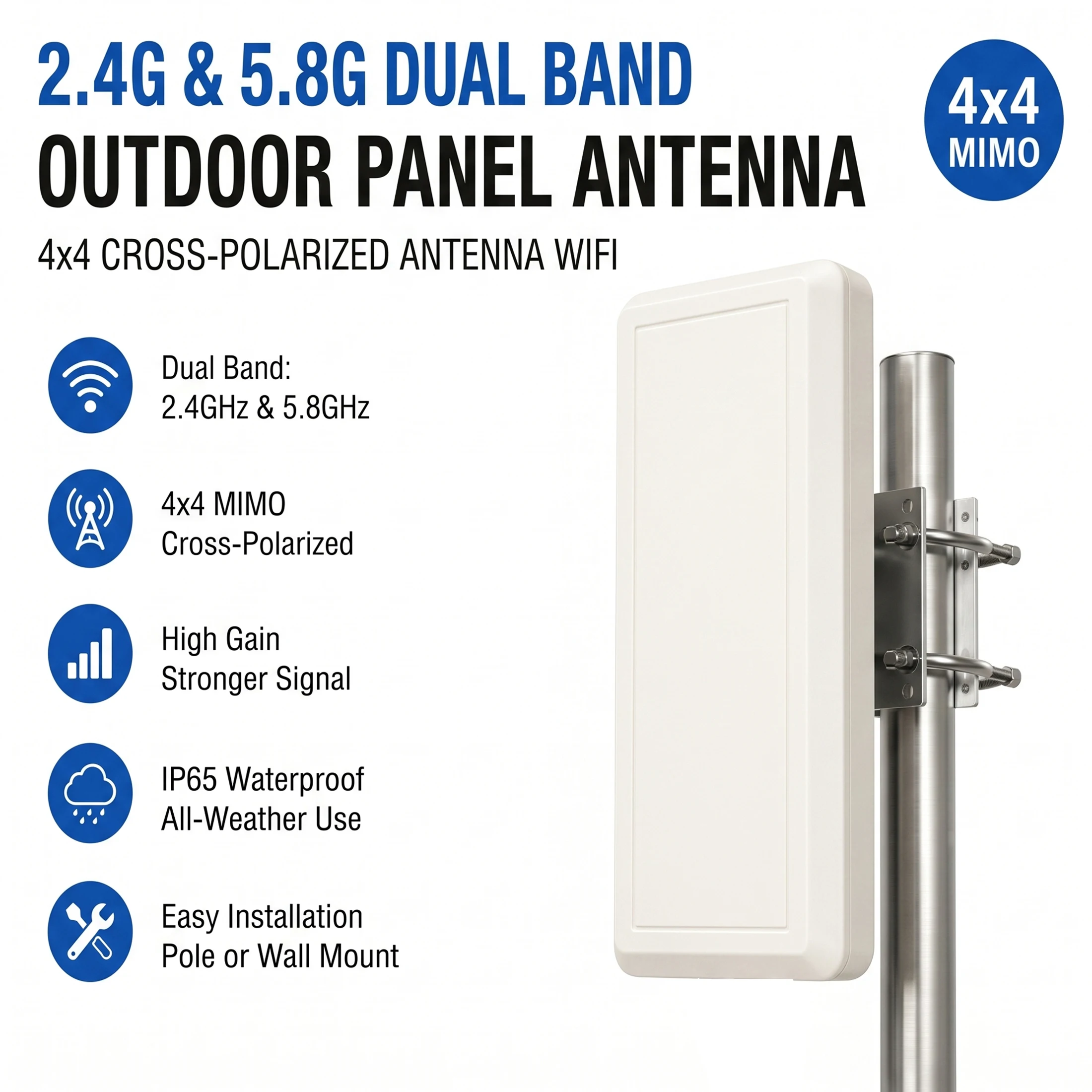 58g56g-24gdual-bandsdual-polarityoutdoor-wireless-antennawifi-lorawandirectional-antennacomfasttp-linkrouter