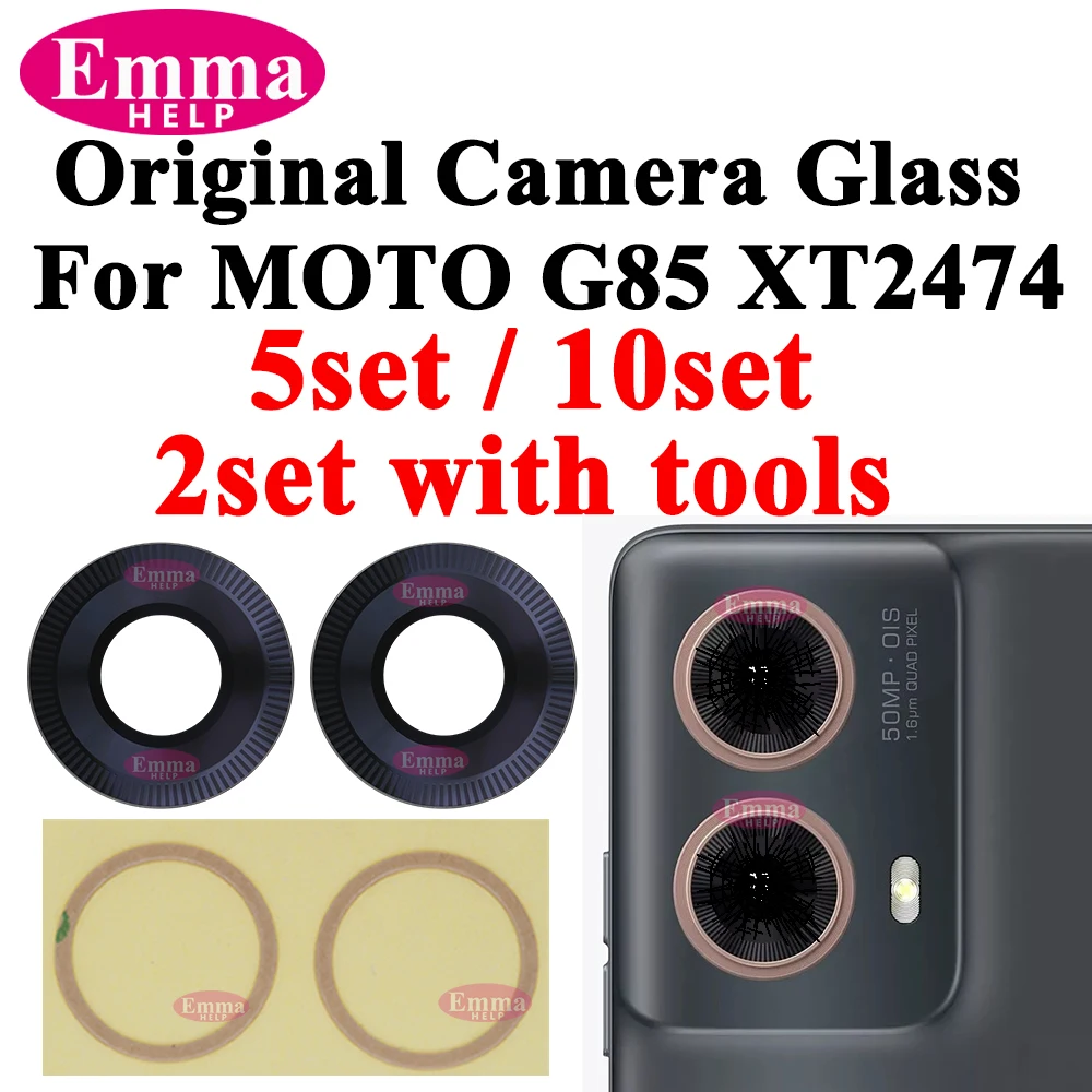 

Оригинальный стеклянный объектив задней камеры EmmaHelp для Motorola MOTO G85 5G XT2427, замена с клейкой наклейкой, запасные части