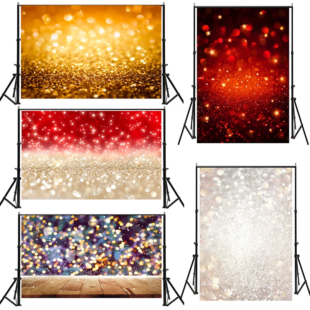 150x100cm Fantasy Glitter Star Polka Dot Light Bokeh Wedding Birthday Party Child Photo Video Background Photography Backdrop