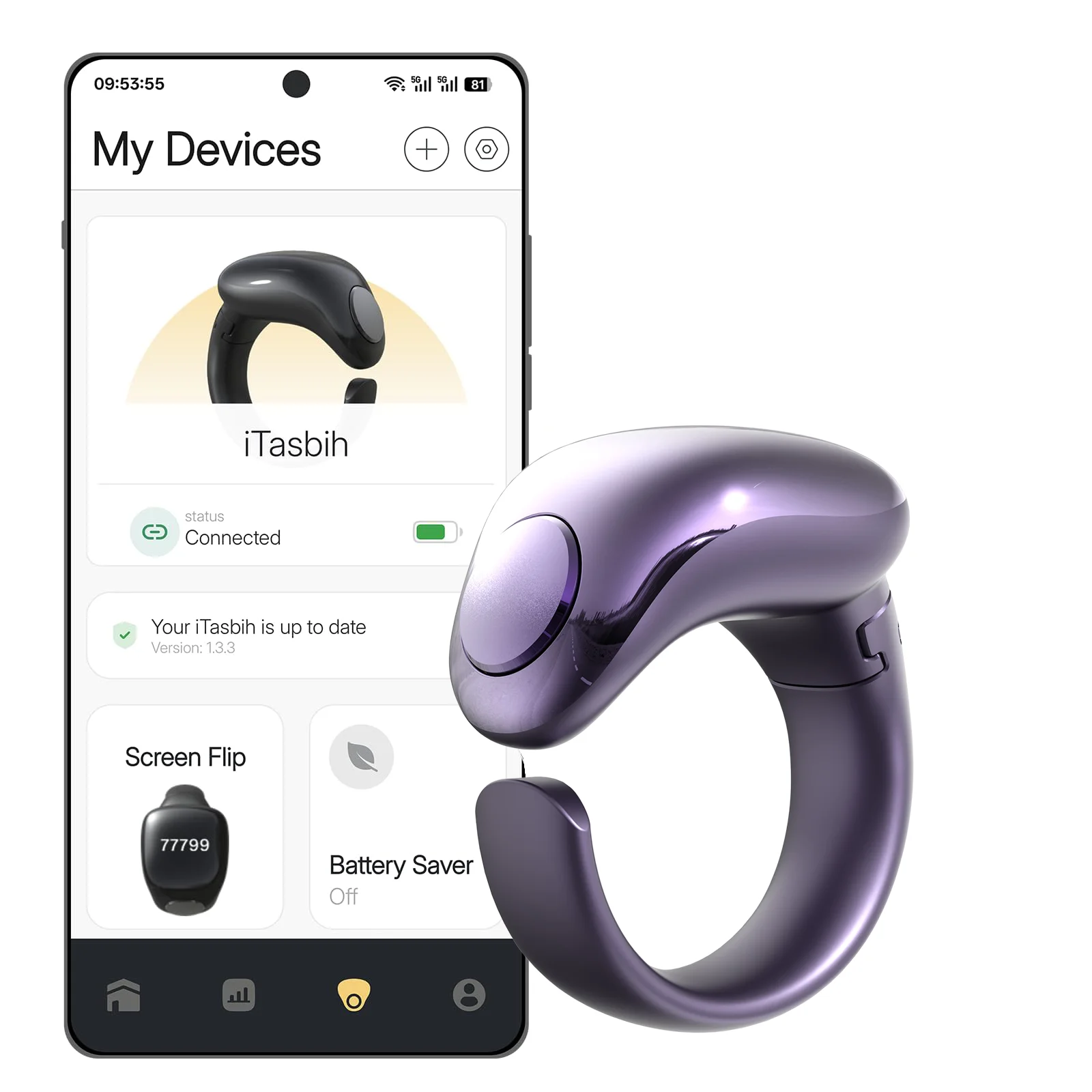 

WESLAMIC iTasbih Ramadan 2026, дорожный карманный зикра, цифровой тасбих, с сенсорным управлением для среднего