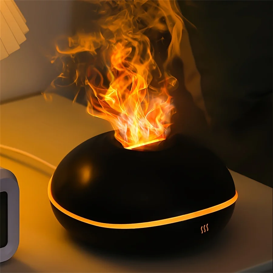 Aroma Humidifier Flame Can Add Essential Oil Small Aromatherapy Machine Air Humidifier Equipped with Colorful Lighting Function image 2