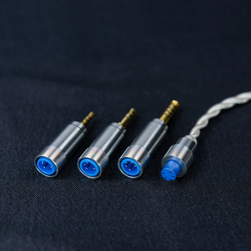 BGVP F3 fone de ouvido atualização cabo único cristal cobre prata-chapeado 3 em 1 plugue substituível mmcx 2.5/3.5/4.4mm cabo de fone de ouvido