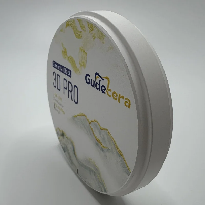Gudecera Dental Material Zirkonoxid-Mehrschichtblock 98 mm Offenes System 3D PRO Mehrschichtige Zirkonoxidscheibe 20 mm Cad Cam Dentallabore