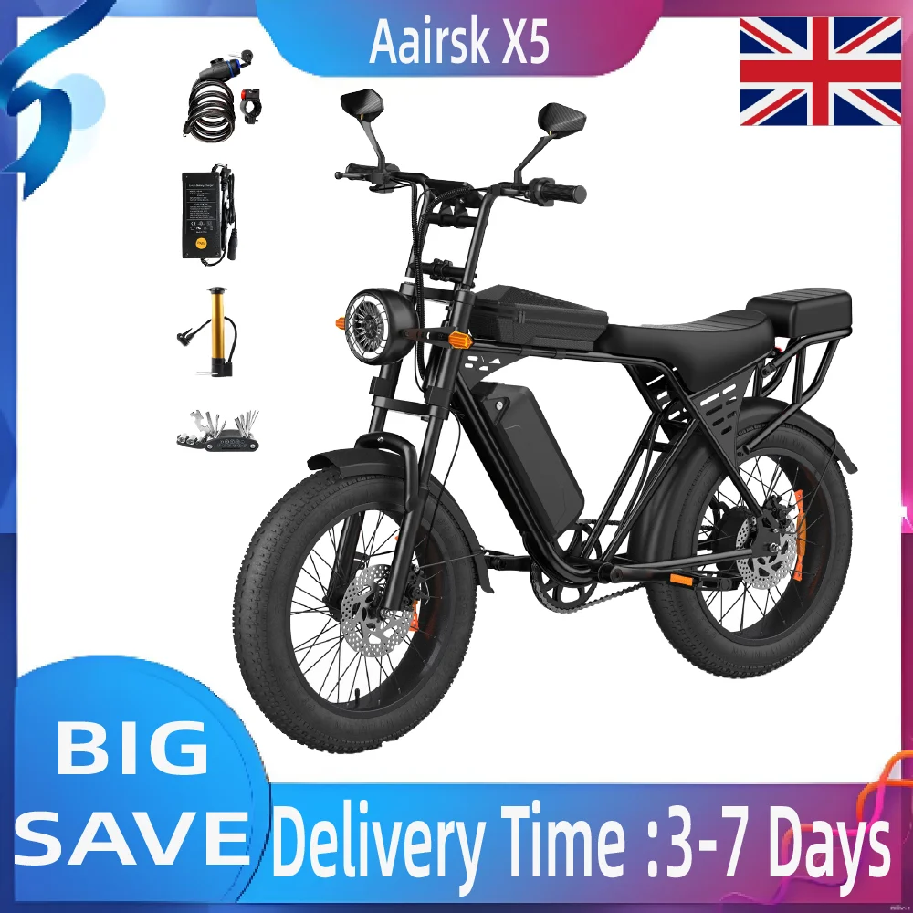 AliExpress NONE Adult Electric Bicycle X5----  Aairsk 20 Inch Fat Tire E-Mountain Bike 250W Motor E-bike 48V15Ah Battery Electric Bike