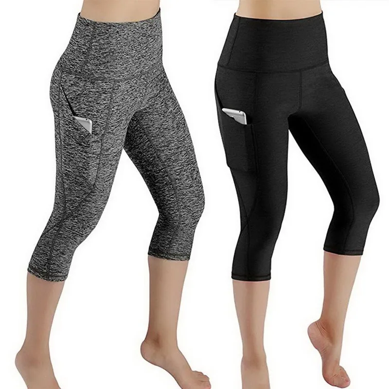 Frauen Mode Sport Leggings Mit Tasche Hohe Taille Push-Up Damen Hosen Fitness Gym Leggings Weibliche Workout Yoga Hosen