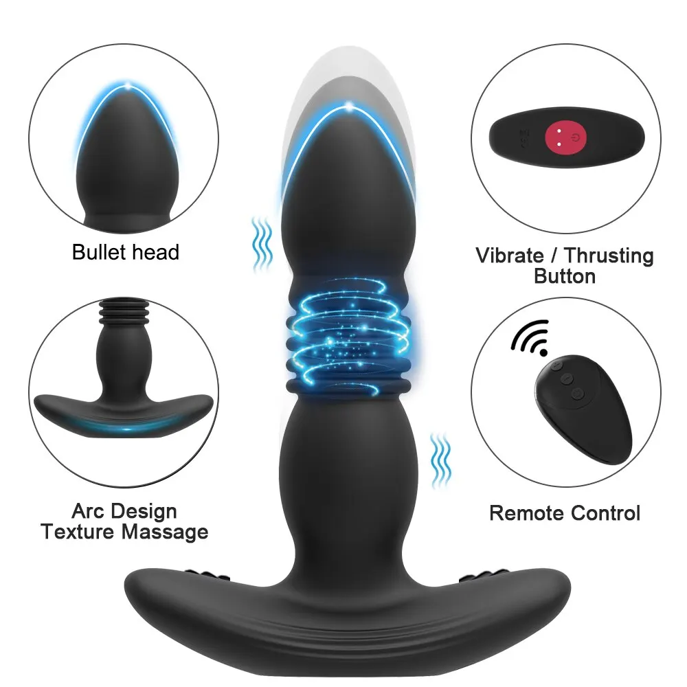 Teleskop Vibrierender Butt-Plug Anal Vibrator Wireless Remote Sex Spielzeug für Frauen Ass Anal Dildo Prostata Massager Männer Buttplug